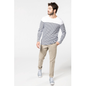 Gestreept heren-t-shirt lange mouwen